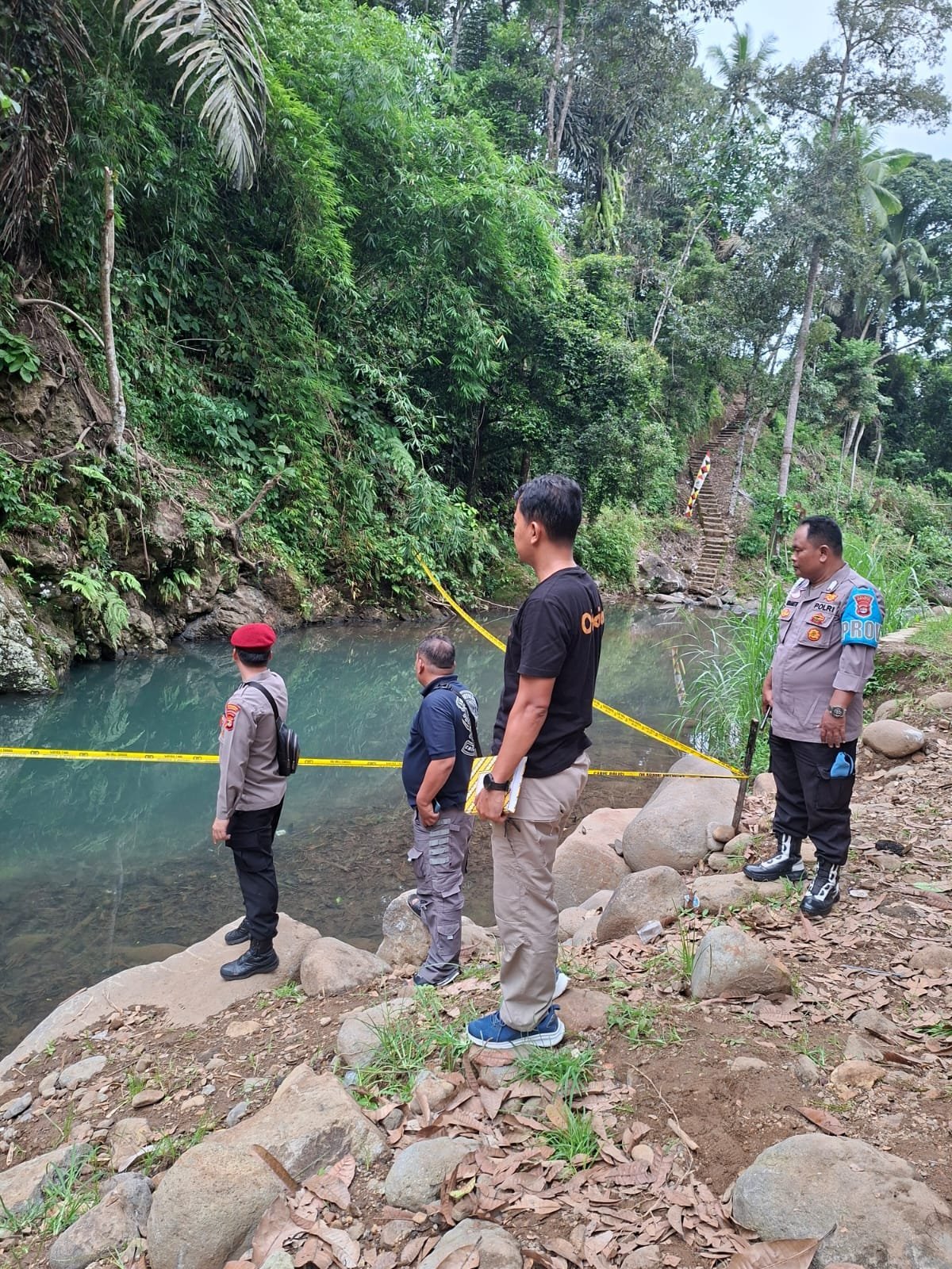 Polisi Selidiki Tewasnya Dua Anak Dibawah Umur Tenggelam di Air Terjun Tanggamus