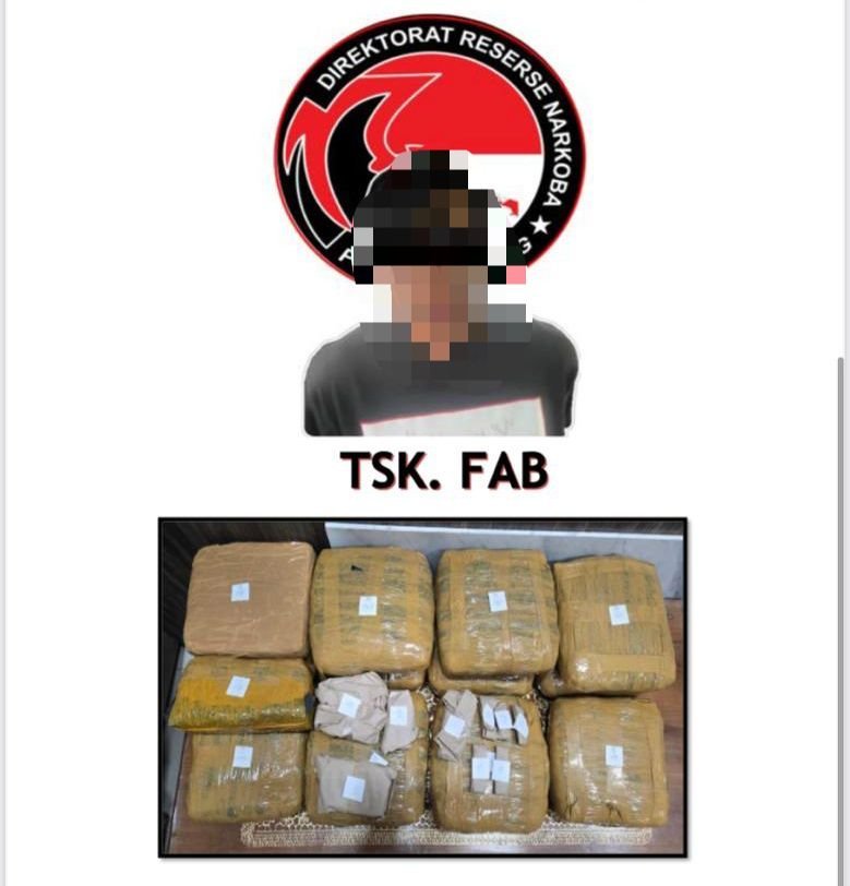 Polda Lampung Ungkap Peredaran Ganja 13,8 Kg di Lampung Selatan, Satu Pengedar Diamankan