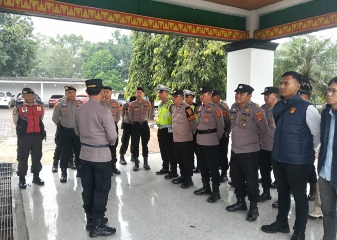 Kapolsek Abung Barat AKP Suhaili, S.H. Pimpin Pengamanan Aksi Damai Terkait Pembangunan Pabrik PT Sinar Baturusa Prima