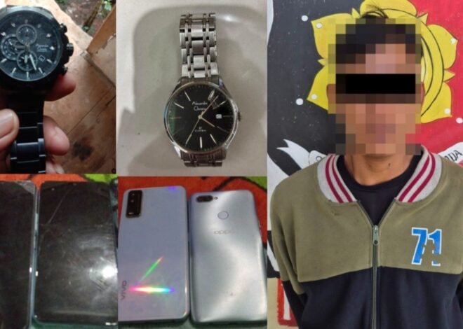 Polisi Ringkus Diduga Pelaku Curat Jam Tangan dan Hp di Banjit