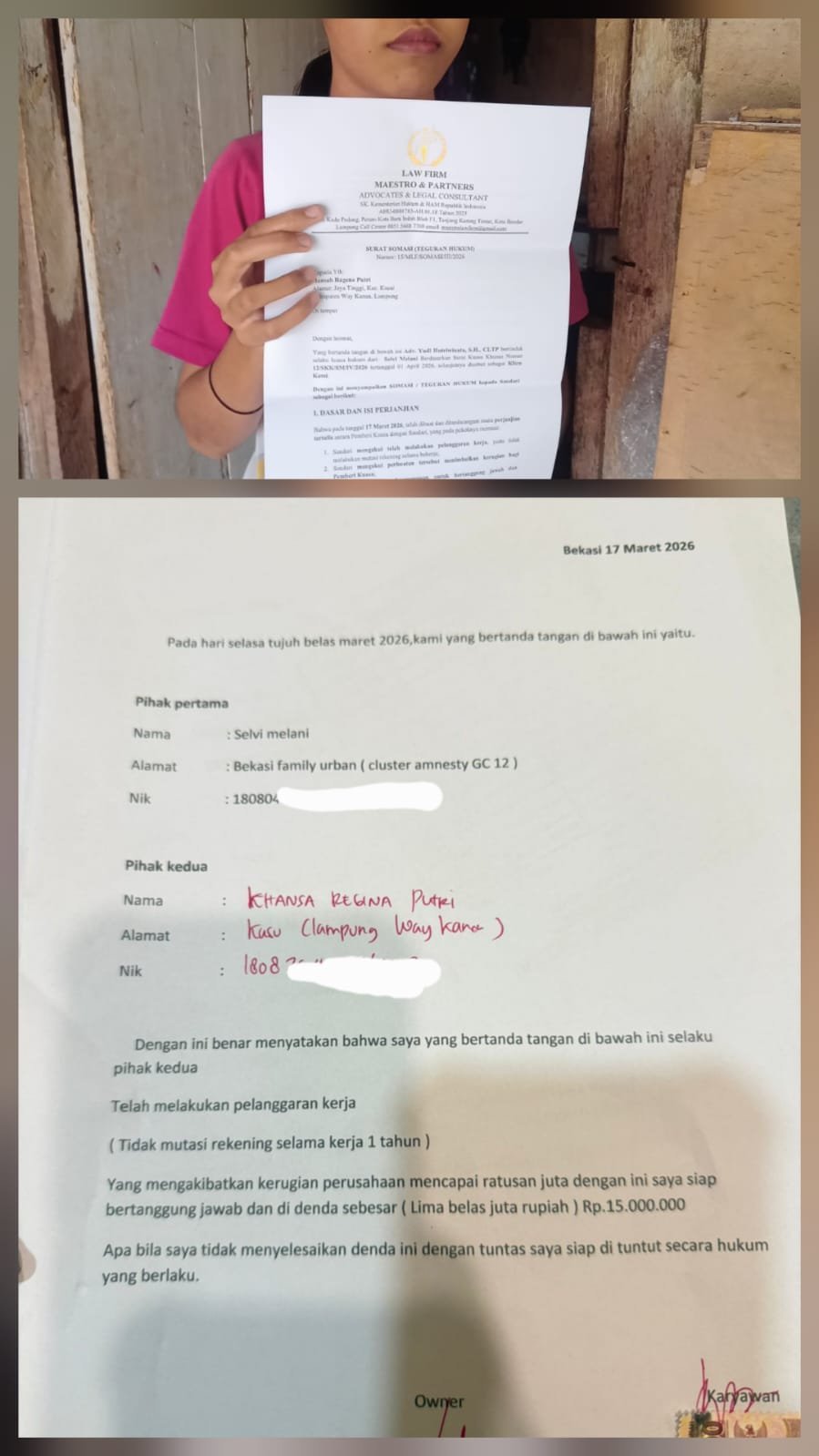 Klarifikasi Selvi Melani Terkait Tuduhan Hoaks, Tegaskan Berdasarkan Perjanjian Sah